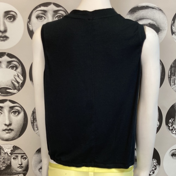 Capsule 121 Waist Length Drawstring Sleeveless Black Top Sz M - Picture 5 of 11